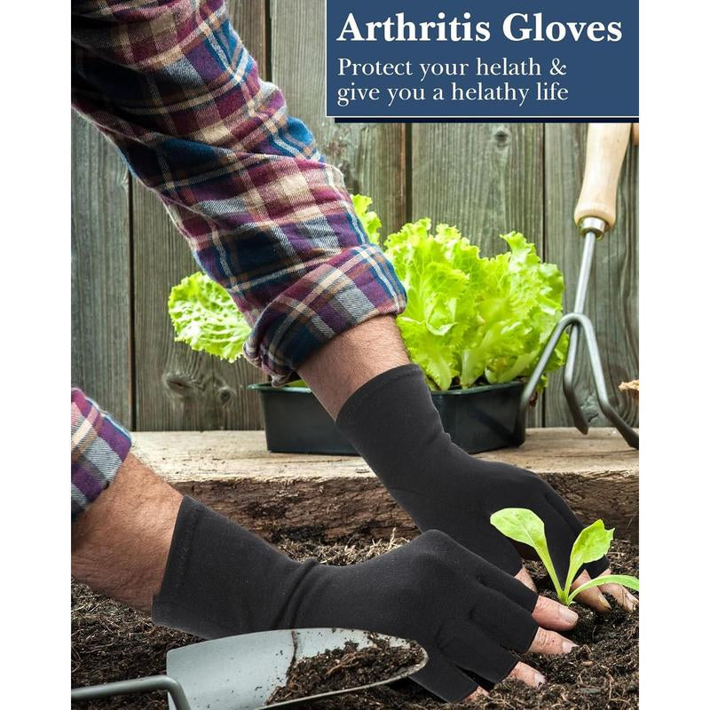 4/5/6 Pairs Medium Size Arthritis Compression Gloves Fingerless Compression Glove Pain Relief Glove for Arthritis Men Women Beauty & Personal Care
