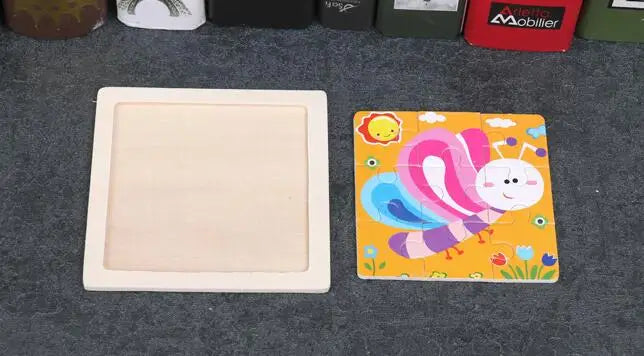 4PCS/lot 3D Wooden Jigsaw Puzzles