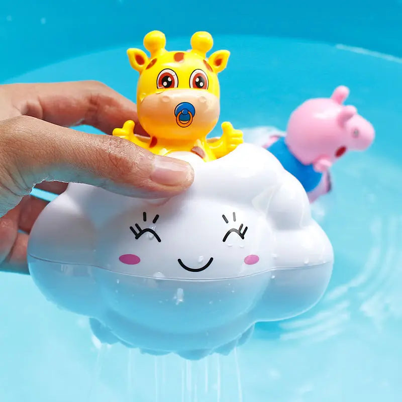 Swimming Cloud Baby Bath Toy – Cute Spraying Shower Toy for Kids (Pig/Deer Variants)