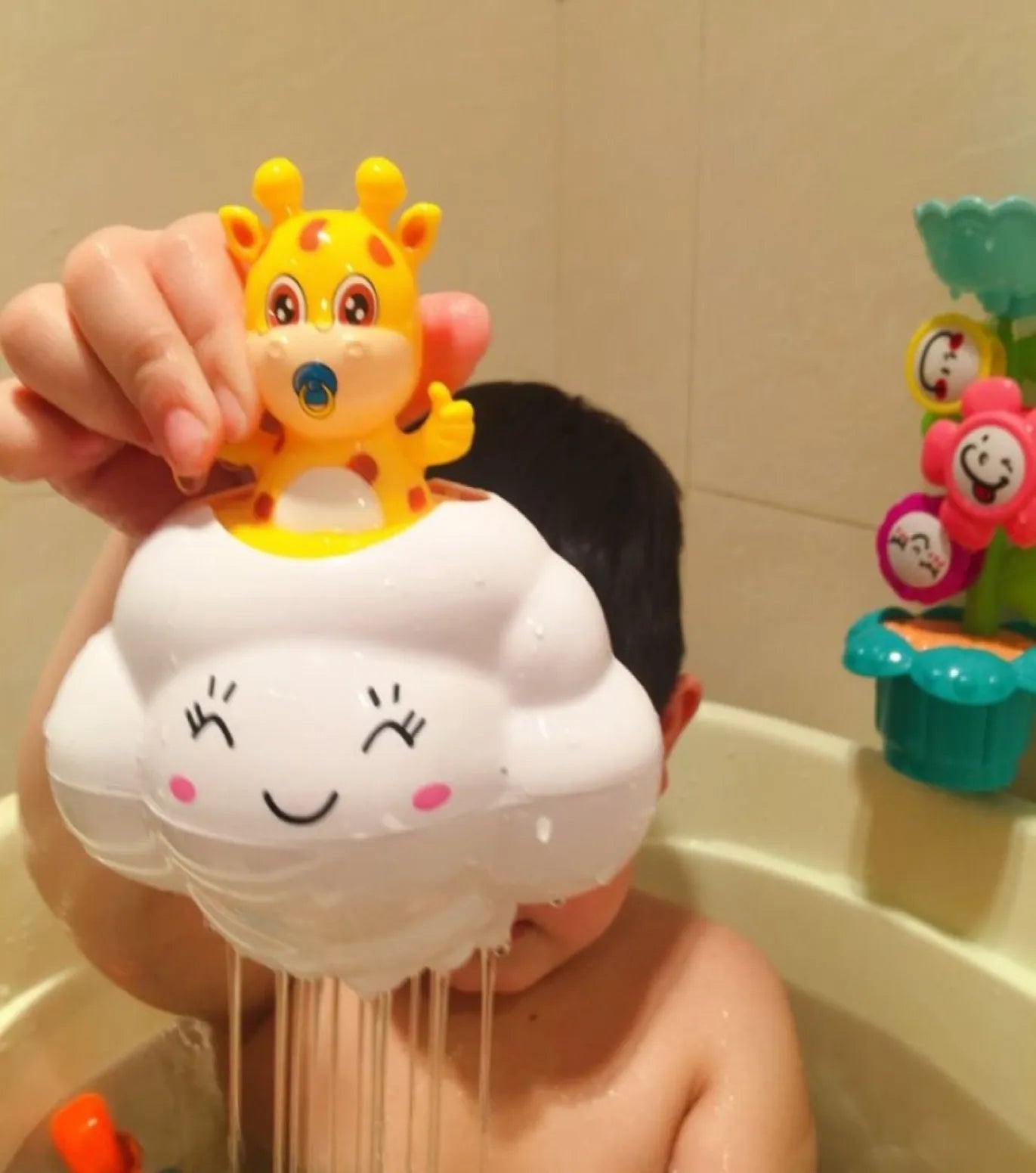 Swimming Cloud Baby Bath Toy – Cute Spraying Shower Toy for Kids (Pig/Deer Variants)