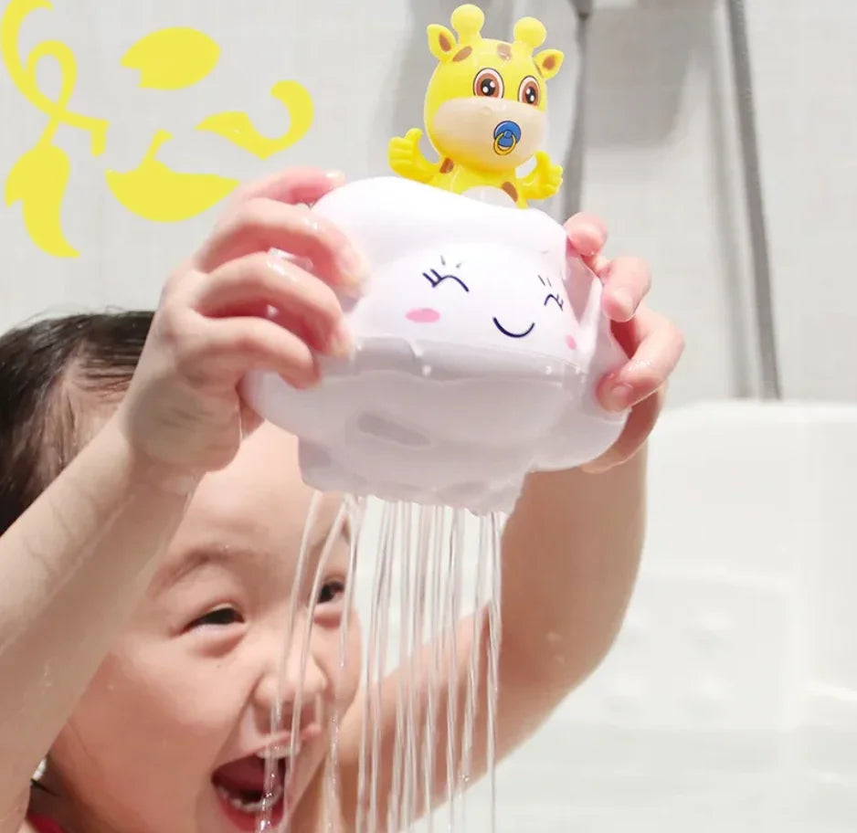 Swimming Cloud Baby Bath Toy – Cute Spraying Shower Toy for Kids (Pig/Deer Variants)