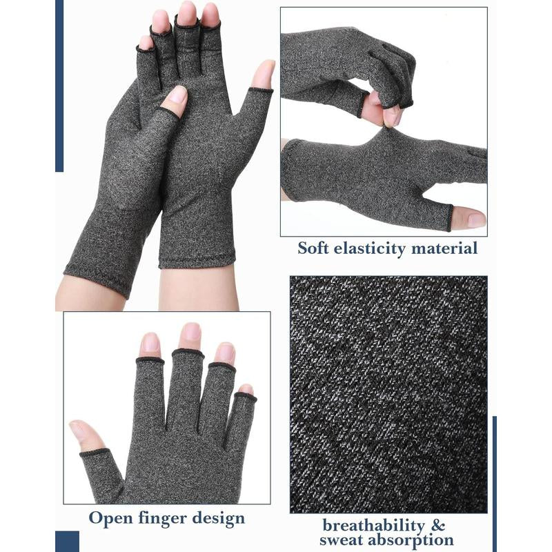 4/5/6 Pairs Medium Size Arthritis Compression Gloves Fingerless Compression Glove Pain Relief Glove for Arthritis Men Women Beauty & Personal Care