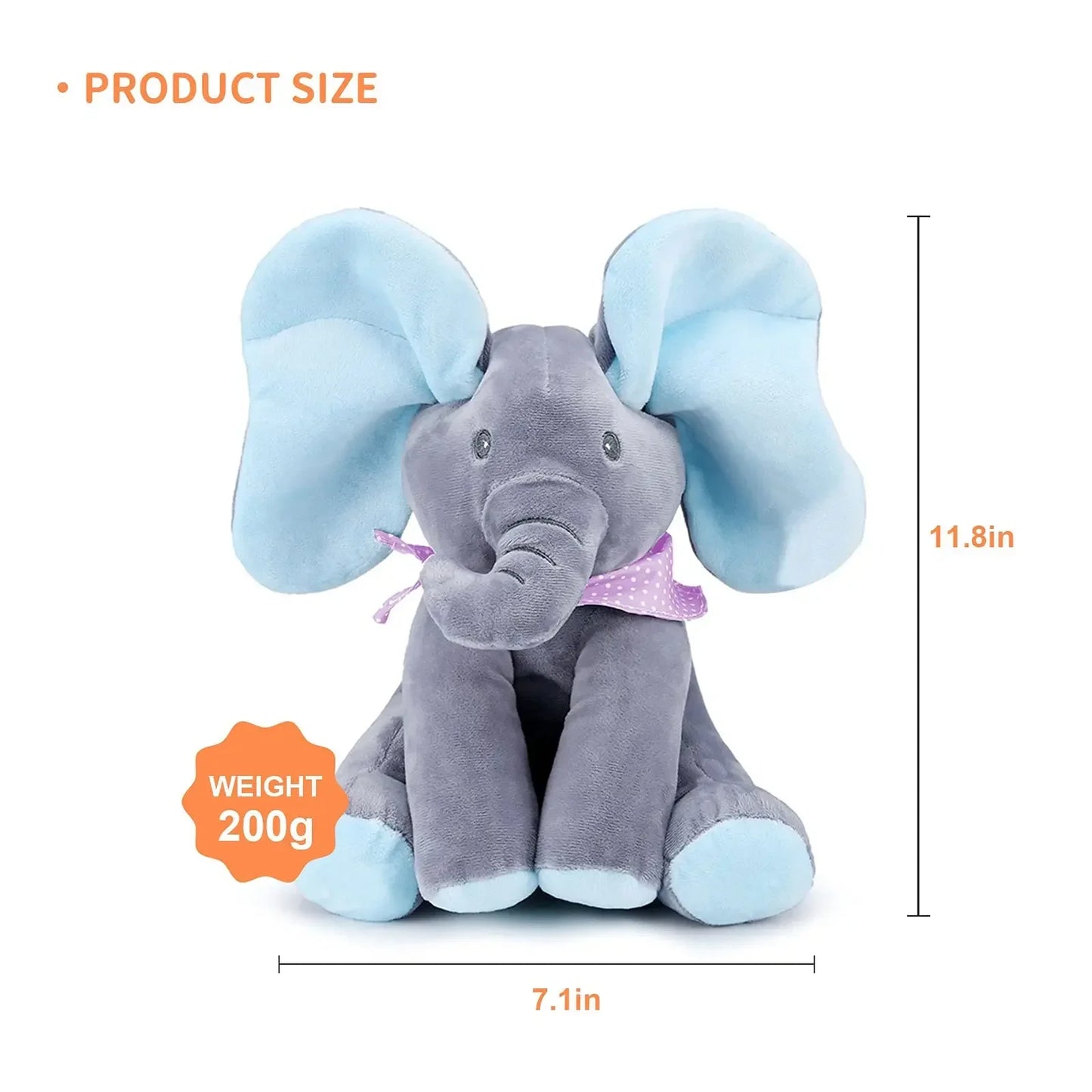 Adorable Elephant Stuffed Animal Toy for Baby'