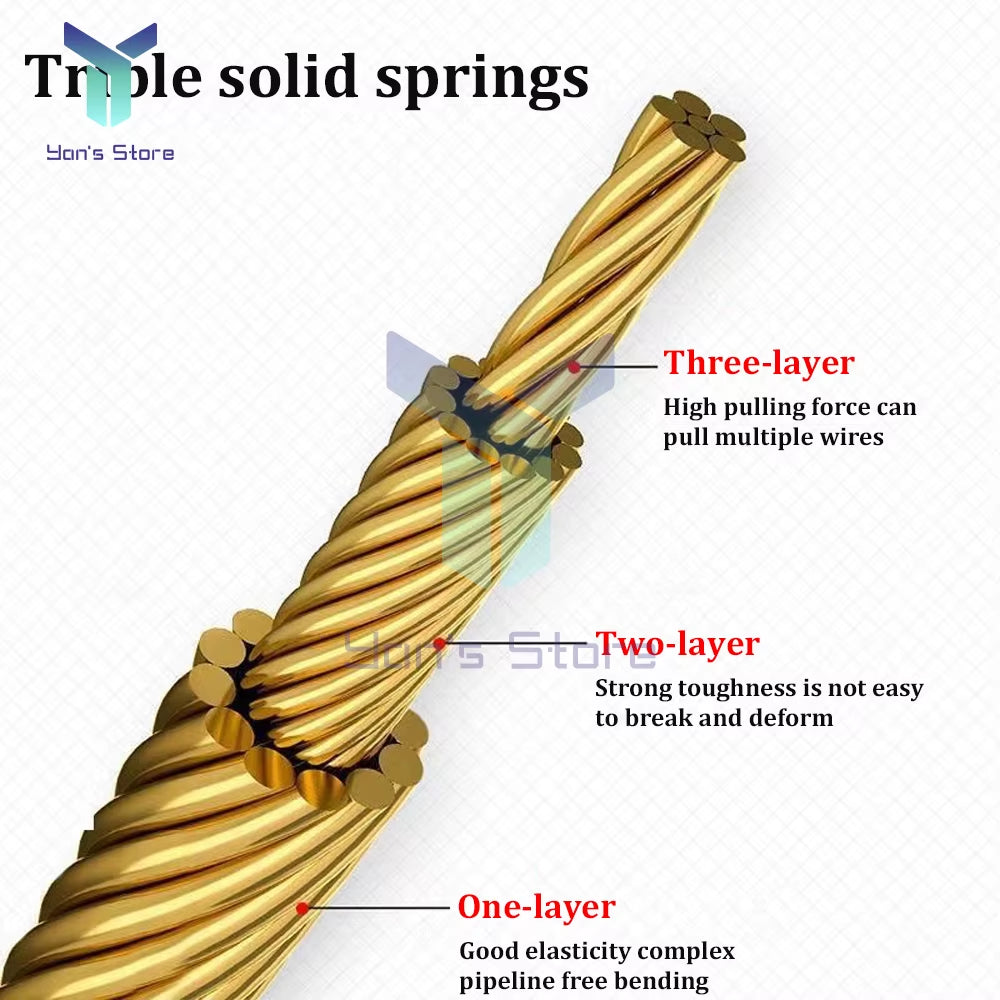 5/10M Universal Wire Threading Device Spring High Elasticity Rope Pulling Device with Pulley Electricians Wire Lead Cable Puller