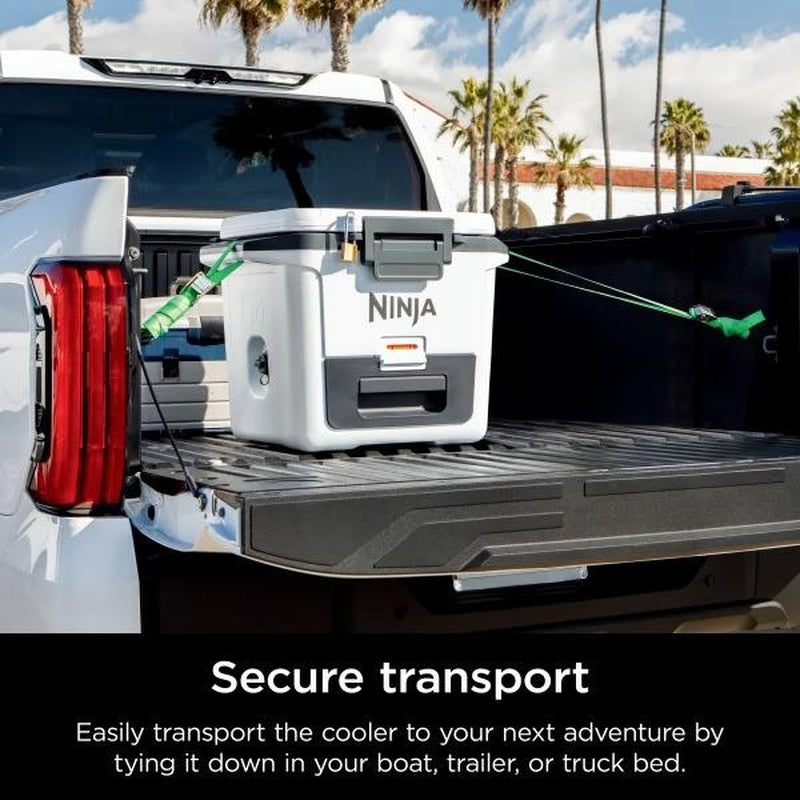 Ninja Frostvault Hard Cooler with Dry Zone FB131 - 30 Quart Capacity Heavy-Duty Construction Premium Ice Retention & Smart Packing for Outdoor Adventures