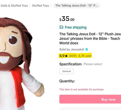 The Talking Jesus Doll Speaks 10 of Jesus' Phrases from the Bible - Teach Your Kids before the World Does