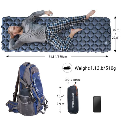 Portable Outdoor Air Cushion Sleeping Mat for Travel Hiking