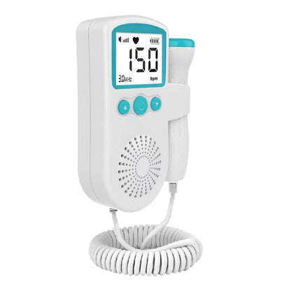 Fetal Doppler：Every Time You Hear Your Baby'S Heartbeat, It Will Instantly Fil with of Happiness. It Is Equipped with a Large Liquid Crystal Display Easy to Read, Directly Check Their Baby'S Heart Rate Data.