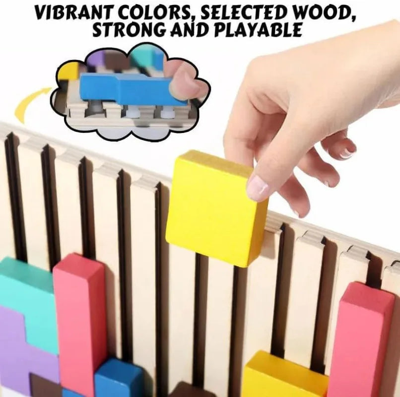 Wooden Puzzle Toy Stacking Game for Family Gathering Activity