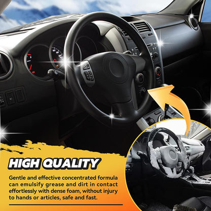 Powerful Car Interior Foam Cleaner Cleans Leather Seats, Plastic Surfaces, and Headliners for Automotive Detailing and Care 10 Fl Oz