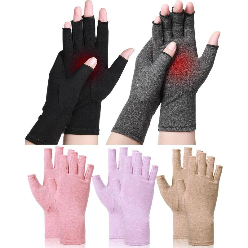 4/5/6 Pairs Medium Size Arthritis Compression Gloves Fingerless Compression Glove Pain Relief Glove for Arthritis Men Women Beauty & Personal Care