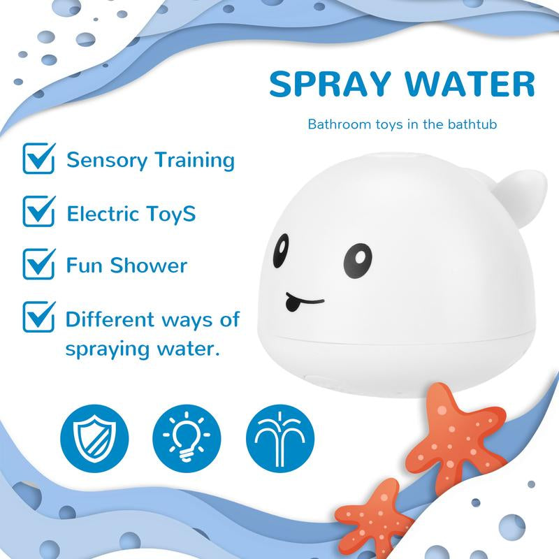 Water-Activated Glowing Whale Sprayer Toy