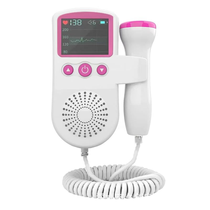 Fetal Doppler：Every Time You Hear Your Baby'S Heartbeat, It Will Instantly Fil with of Happiness. It Is Equipped with a Large Liquid Crystal Display Easy to Read, Directly Check Their Baby'S Heart Rate Data.