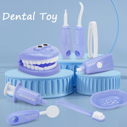 Children's Dentist Pretend Play Set – 9PCS Dental Tools Educational Role Play Toy