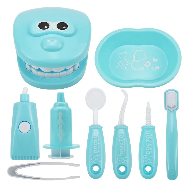 Children's Dentist Pretend Play Set – 9PCS Dental Tools Educational Role Play Toy