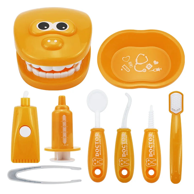 Children's Dentist Pretend Play Set – 9PCS Dental Tools Educational Role Play Toy