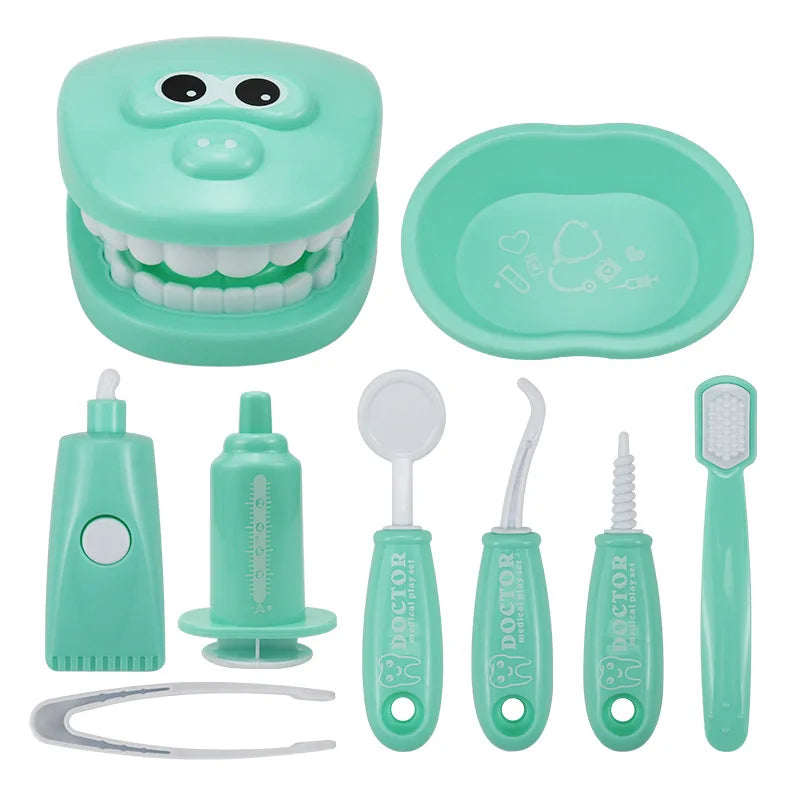 Children's Dentist Pretend Play Set – 9PCS Dental Tools Educational Role Play Toy