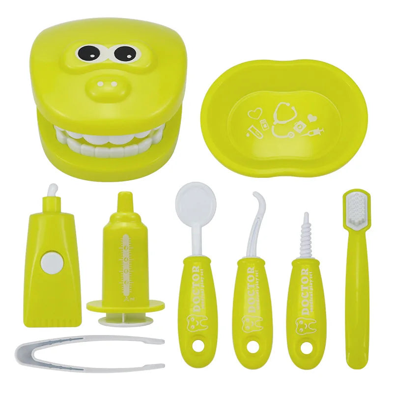 Children's Dentist Pretend Play Set – 9PCS Dental Tools Educational Role Play Toy