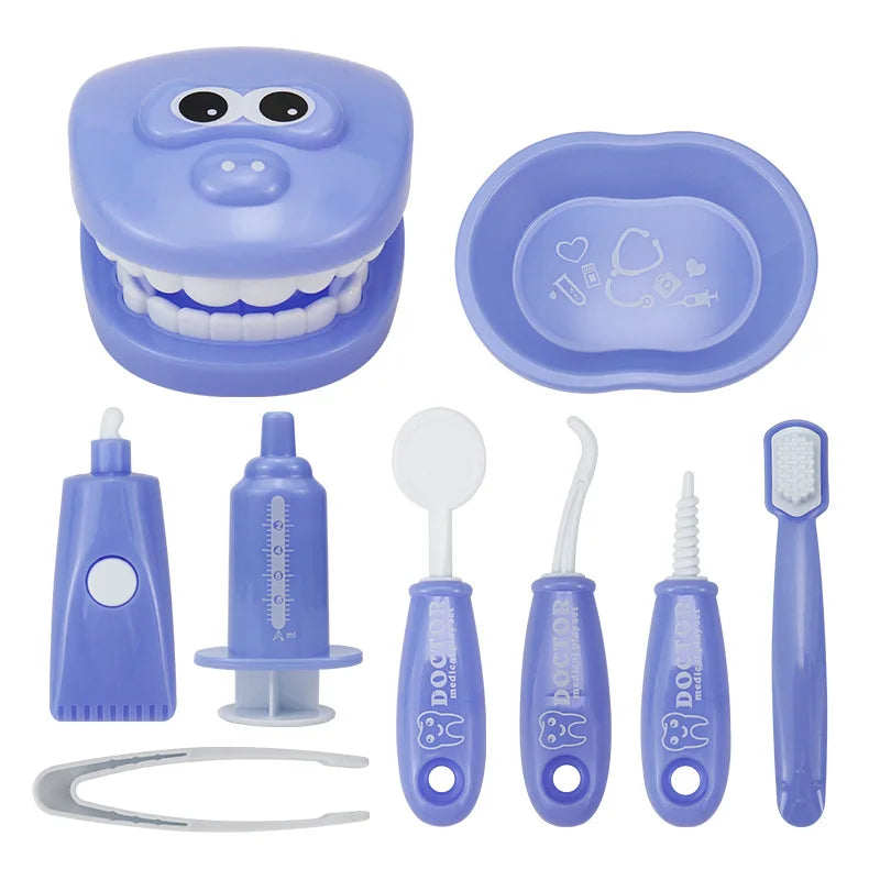 Children's Dentist Pretend Play Set – 9PCS Dental Tools Educational Role Play Toy