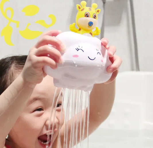 Swimming Cloud Baby Bath Toy – Cute Spraying Shower Toy for Kids (Pig/Deer Variants)