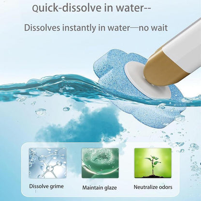 Disposable Toilet Brush, Toilet Bowl Wand Holder Set with 6PCS Cleaner Refills, Bathroom Cleaning System for Sink Bathtub Drain Wash Basin Urinal，Wall-Mount Scrubbing Toilet Brush Bathroom Cleaning Kit