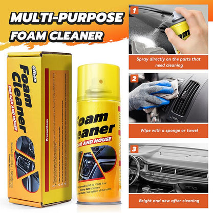 Powerful Car Interior Foam Cleaner Cleans Leather Seats, Plastic Surfaces, and Headliners for Automotive Detailing and Care 10 Fl Oz
